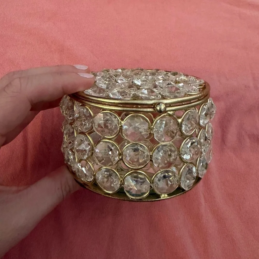 Gold and Crystal jewelry Box